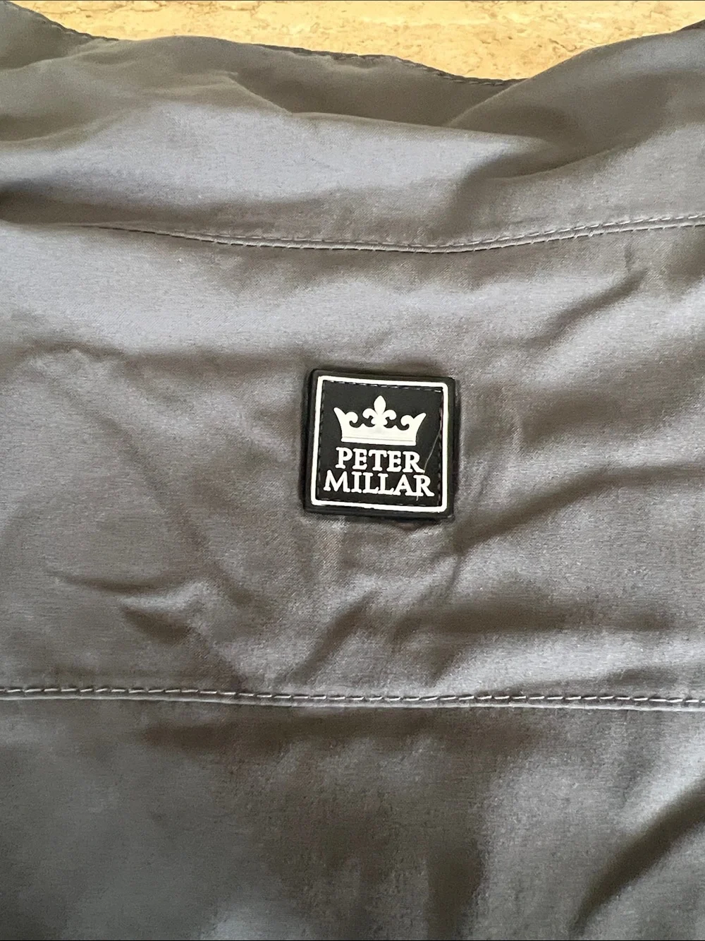 Peter Millar Element‎ Short Sleeve Water Jacket Grey Mens M Golf Layering Tech